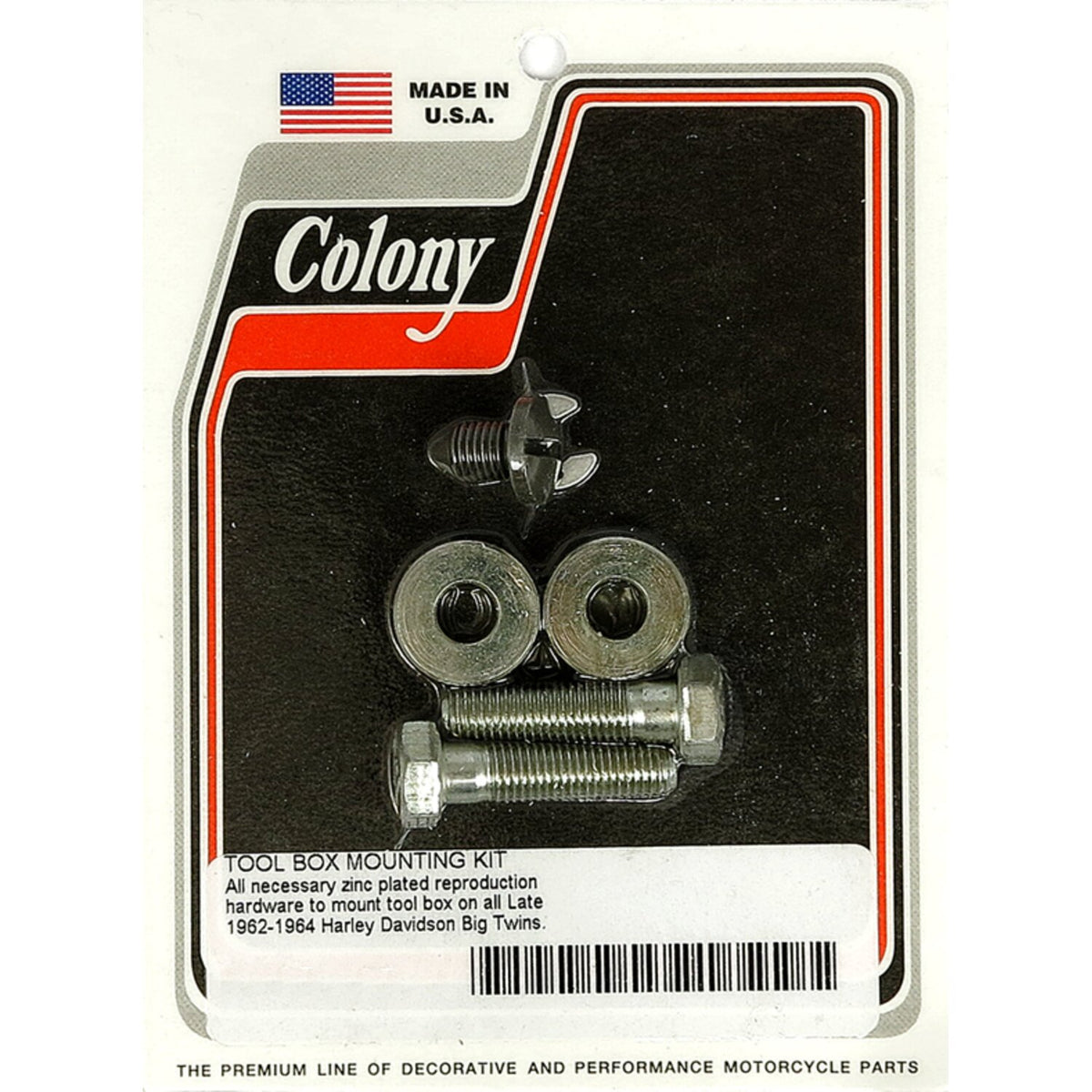 Colony, L62-64 tool box mount kit. Zinc