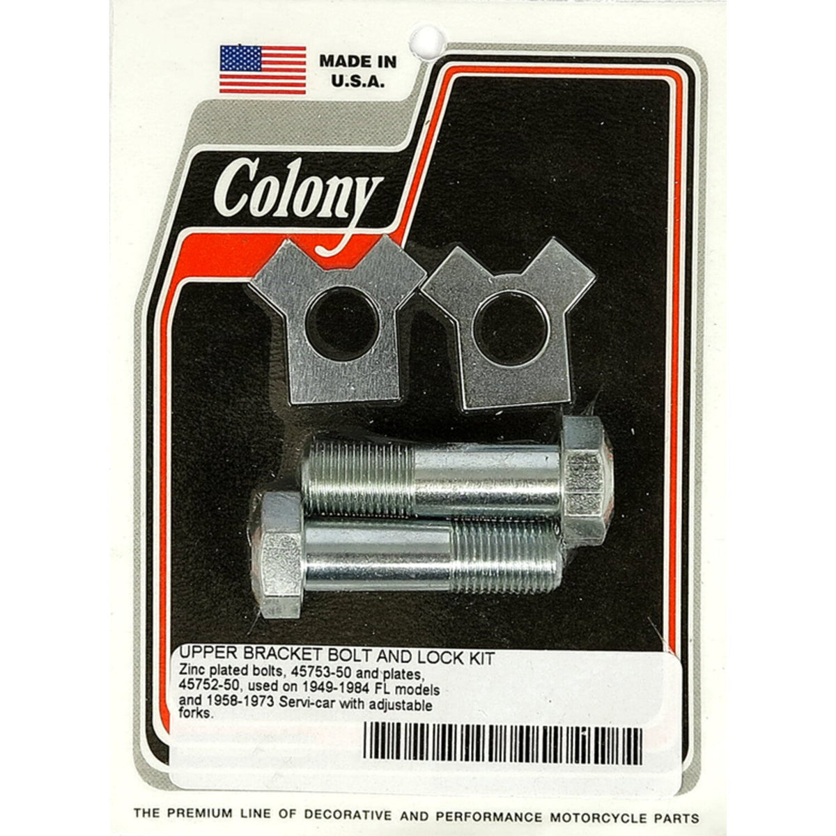 Colony, FL adjustable upper bracket bolt & lock plate kit