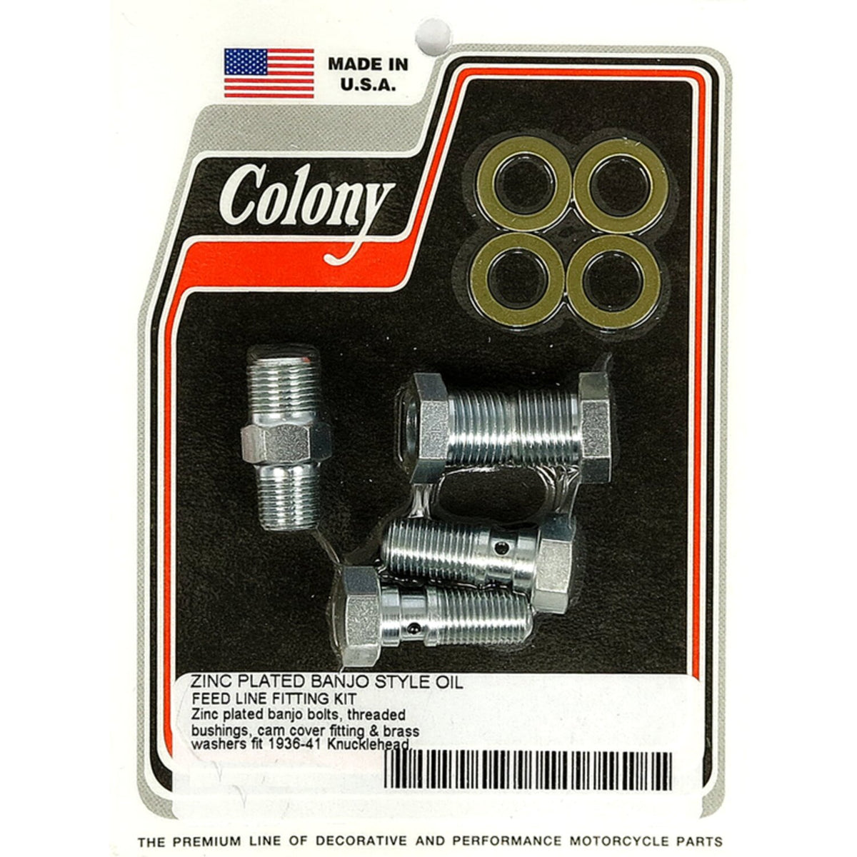 Colony, Knuckle banjo style rocker cover oil feed fittings