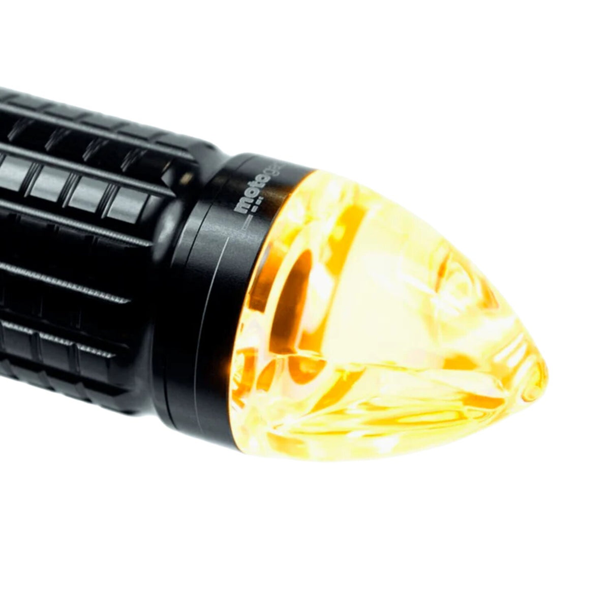 Motogadget, mo.blaze cone in-bar turn signals. Polished