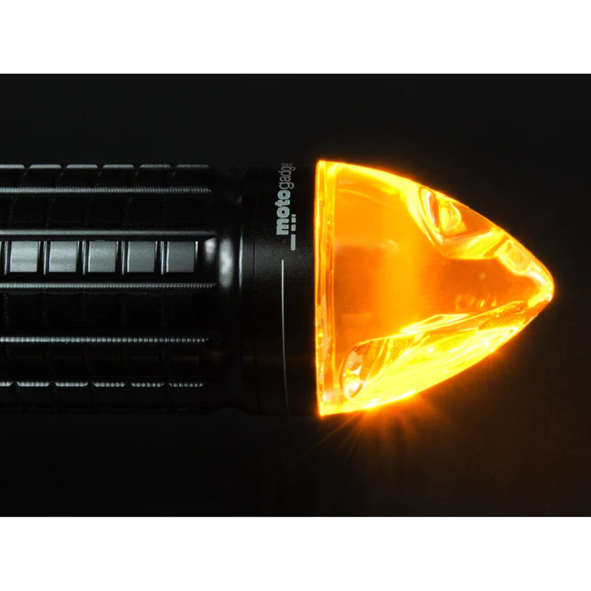 Motogadget, mo.blaze cone in-bar turn signals. Polished