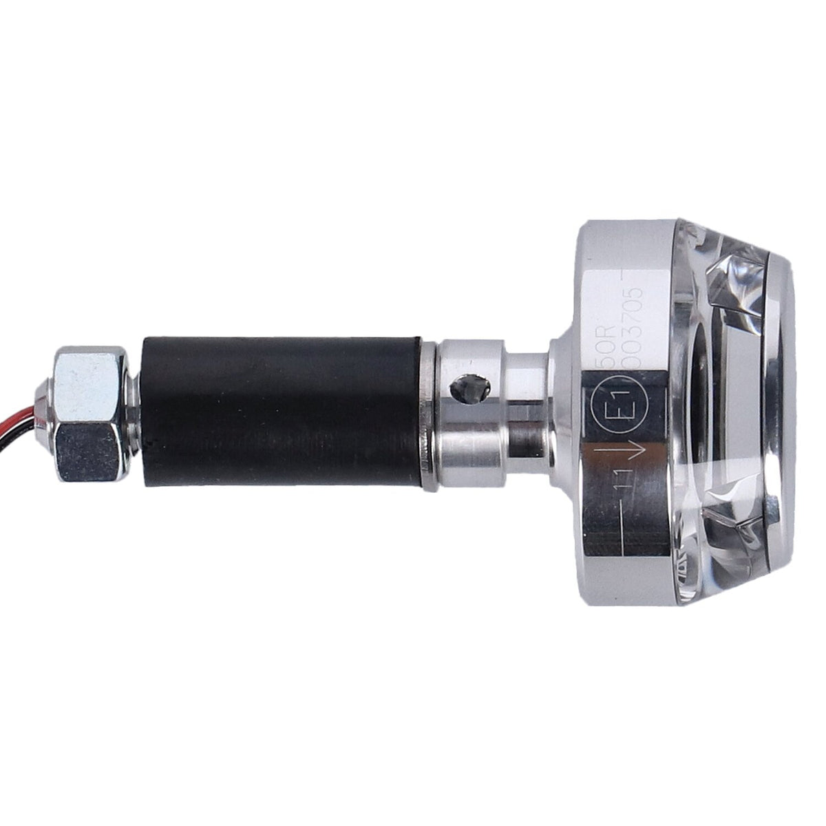 Motogadget, mo.blaze disc LED turn signal. Polished, left