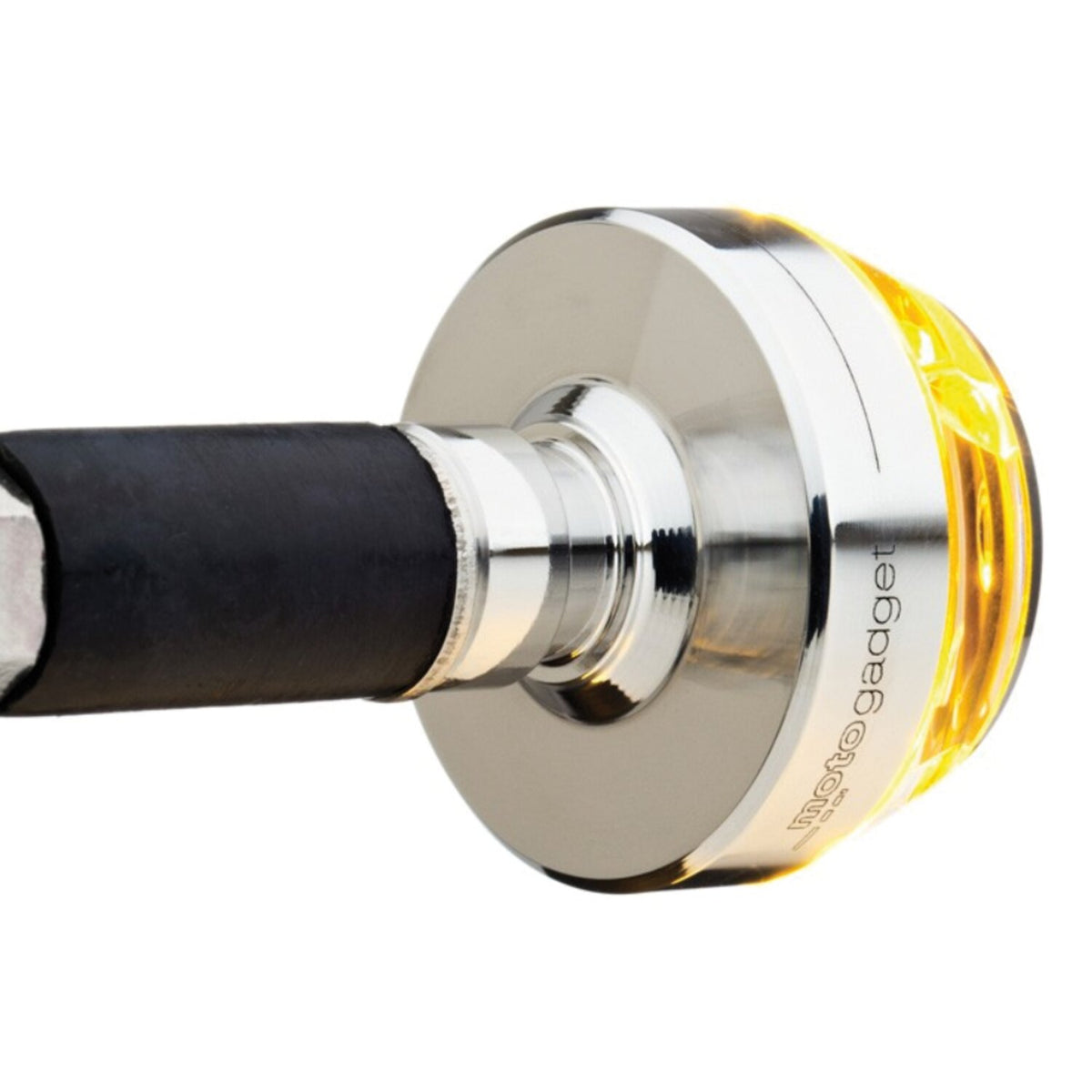 Motogadget, mo.blaze disc LED turn signal. Polished, right