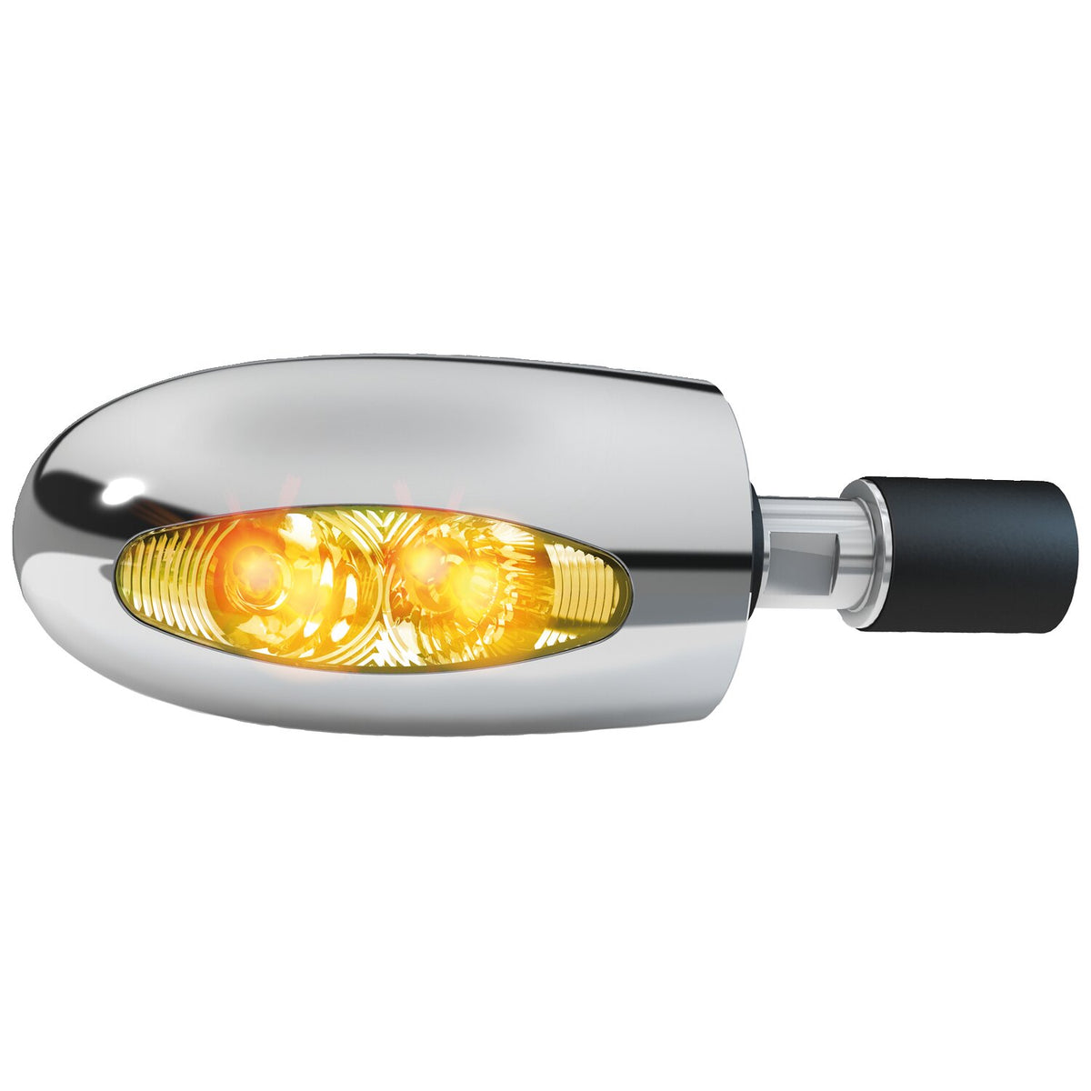 Kellermann, BL 1000 LED turn signal. Clear. Chrome brass