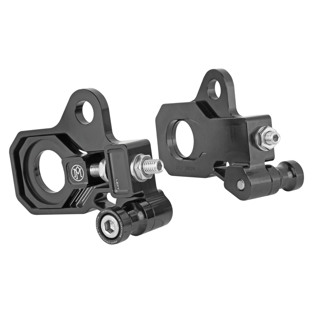Performance Machine, Axle adjuster kit. Black anodized