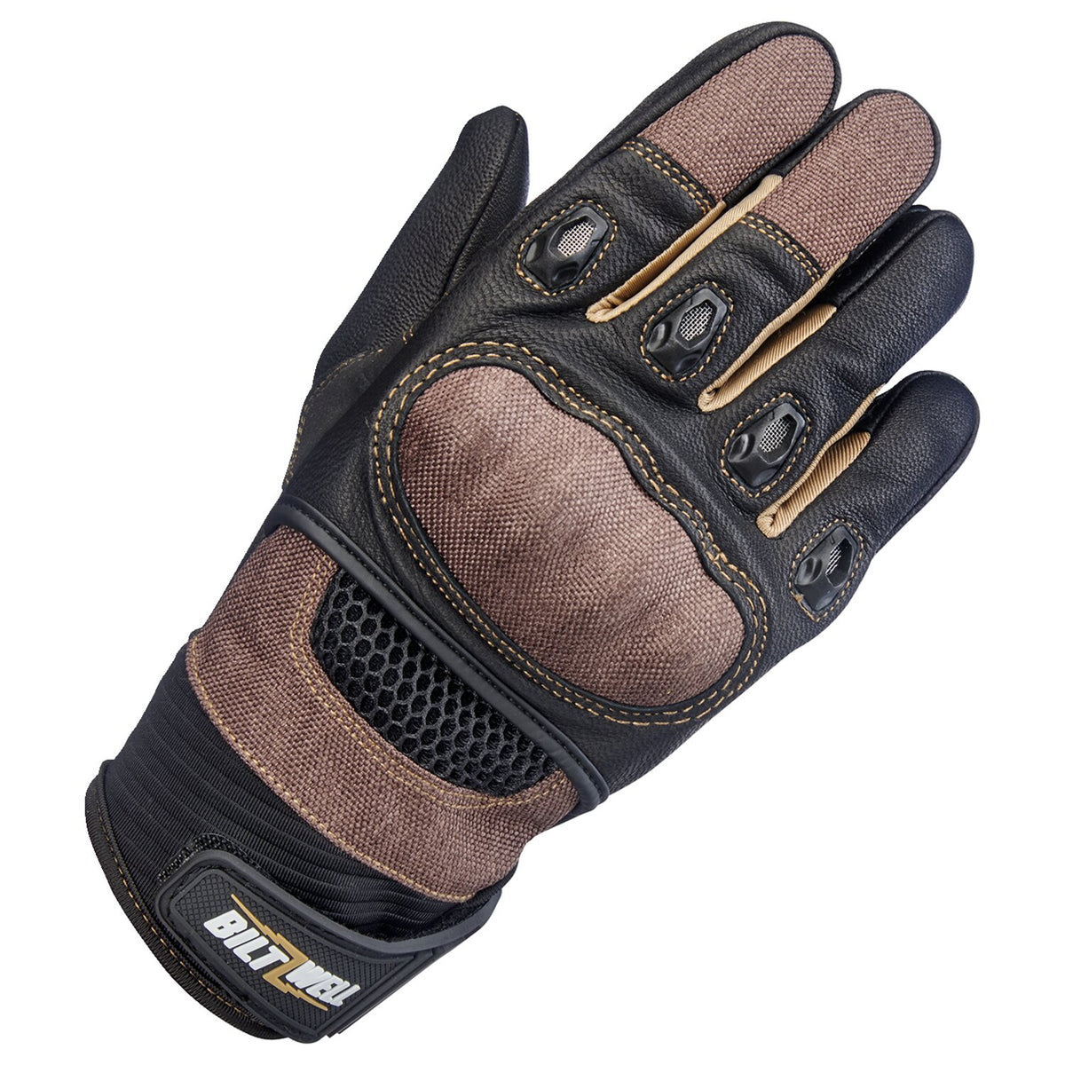 Biltwell Bridgeport gloves chocolate/black