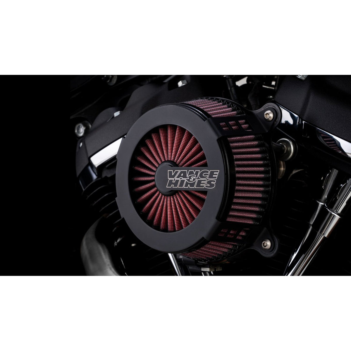 Vance & Hines, VO2 Cage Fighter air cleaner kit. Matte black