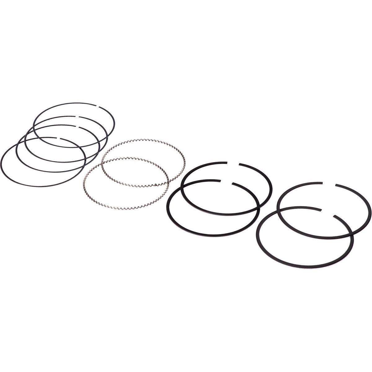 Hastings, 114" M8 chrome piston ring set. STD