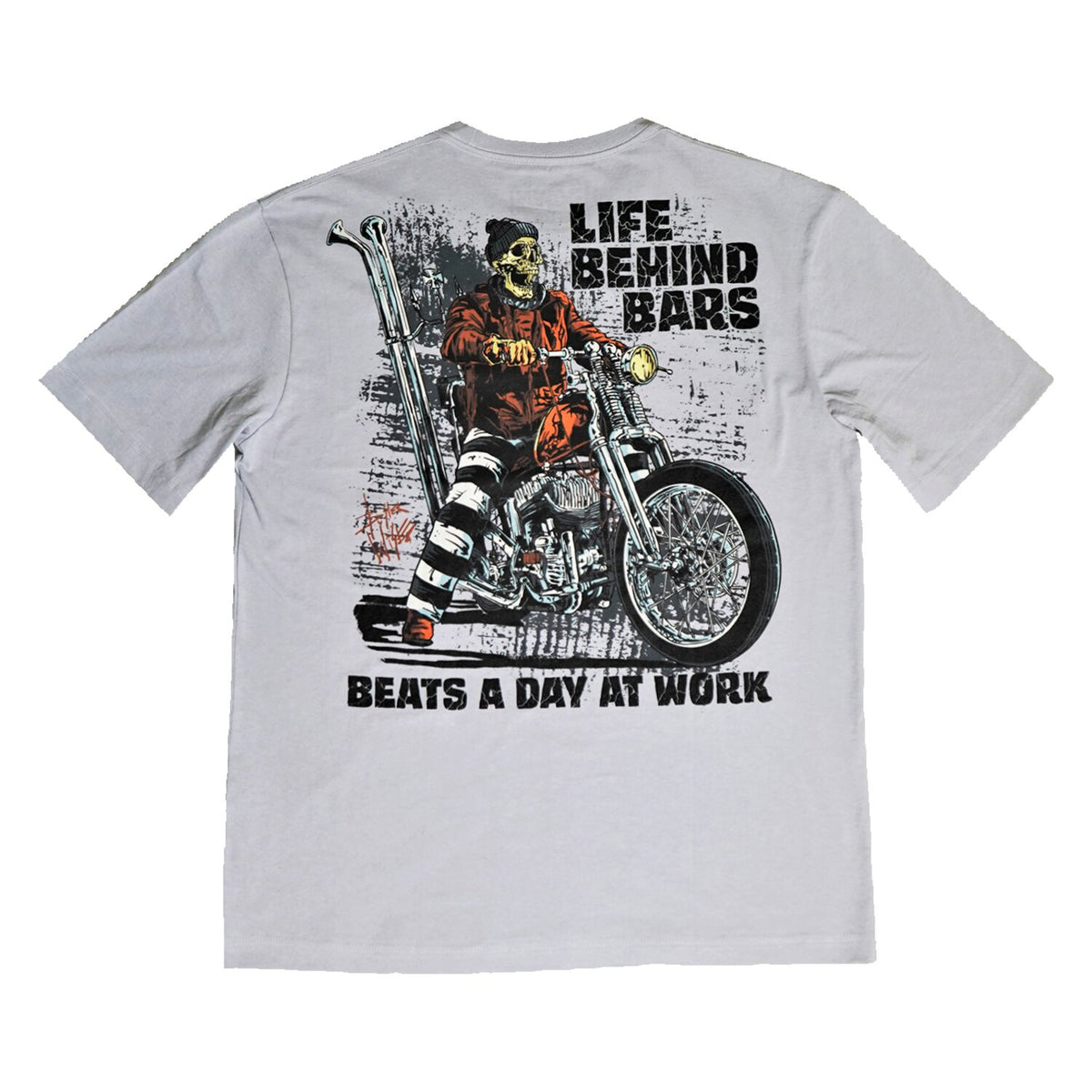 Down-n-Out Life Behind Bars t-shirt grey
