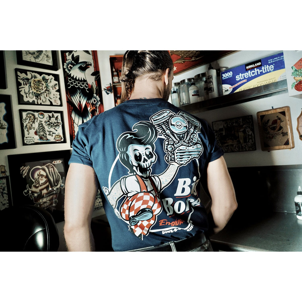 Down-n-Out Big Bore t-shirt navy blue