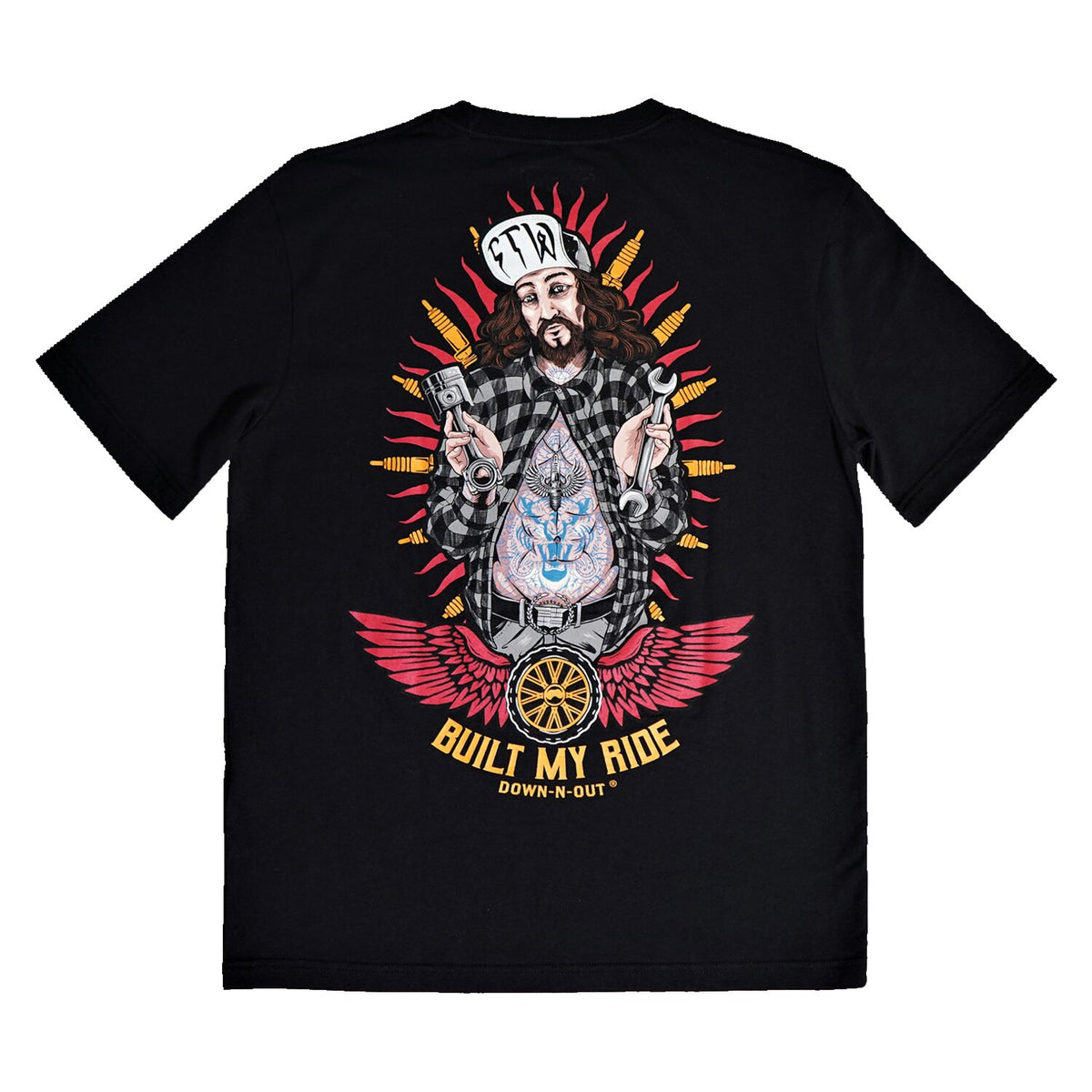 Down-n-Out Built my Ride t-shirt black