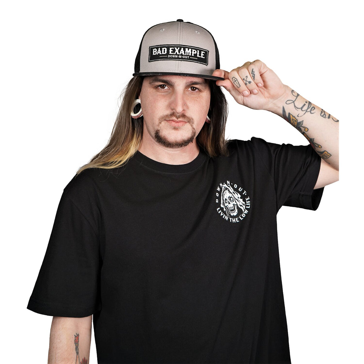 Down-n-Out Bad Example snapback cap grey/black