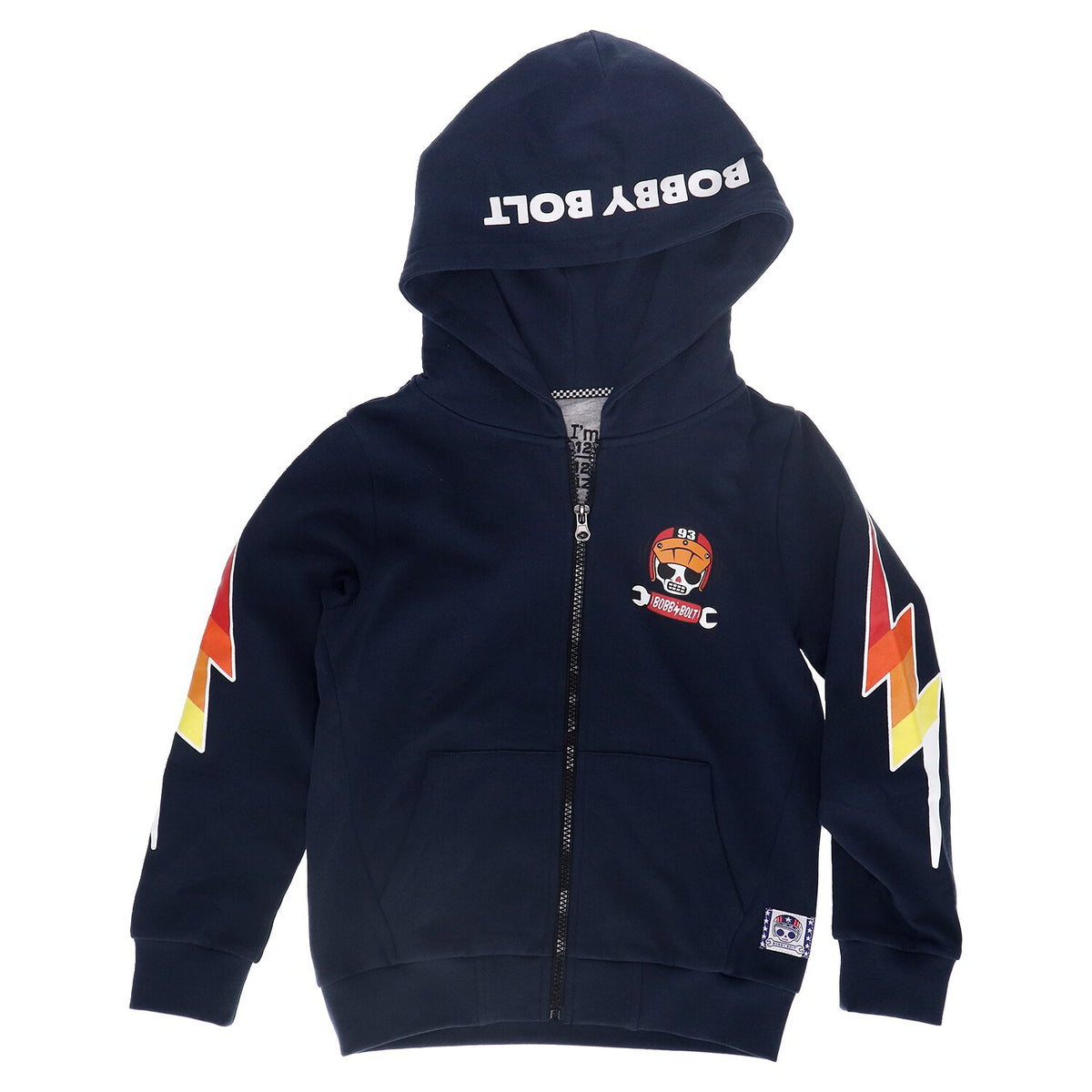 Bobby Bolt Lightning Scram zip hoodie