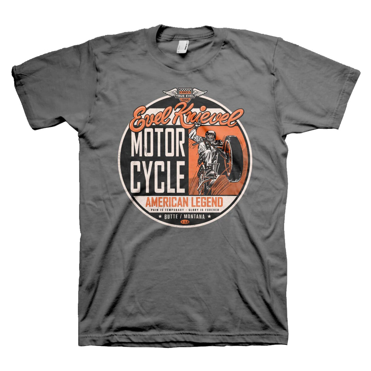 Evel Knievel American Legend T-shirt dark grey