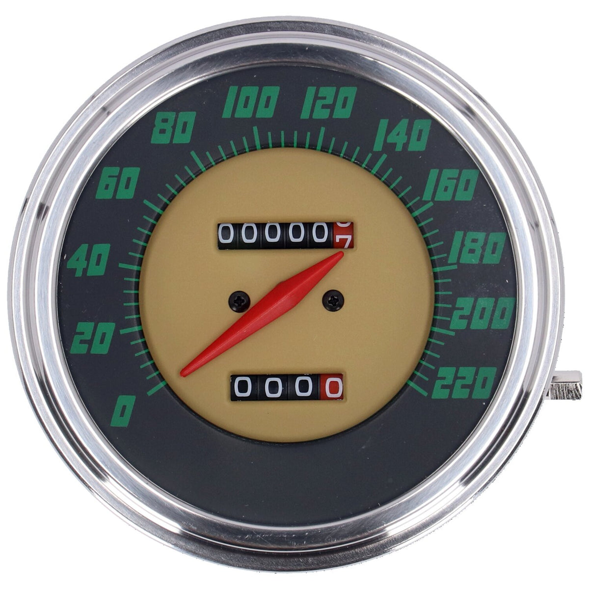 FL speedometer, '48-61 face', green. 1:1 kmh