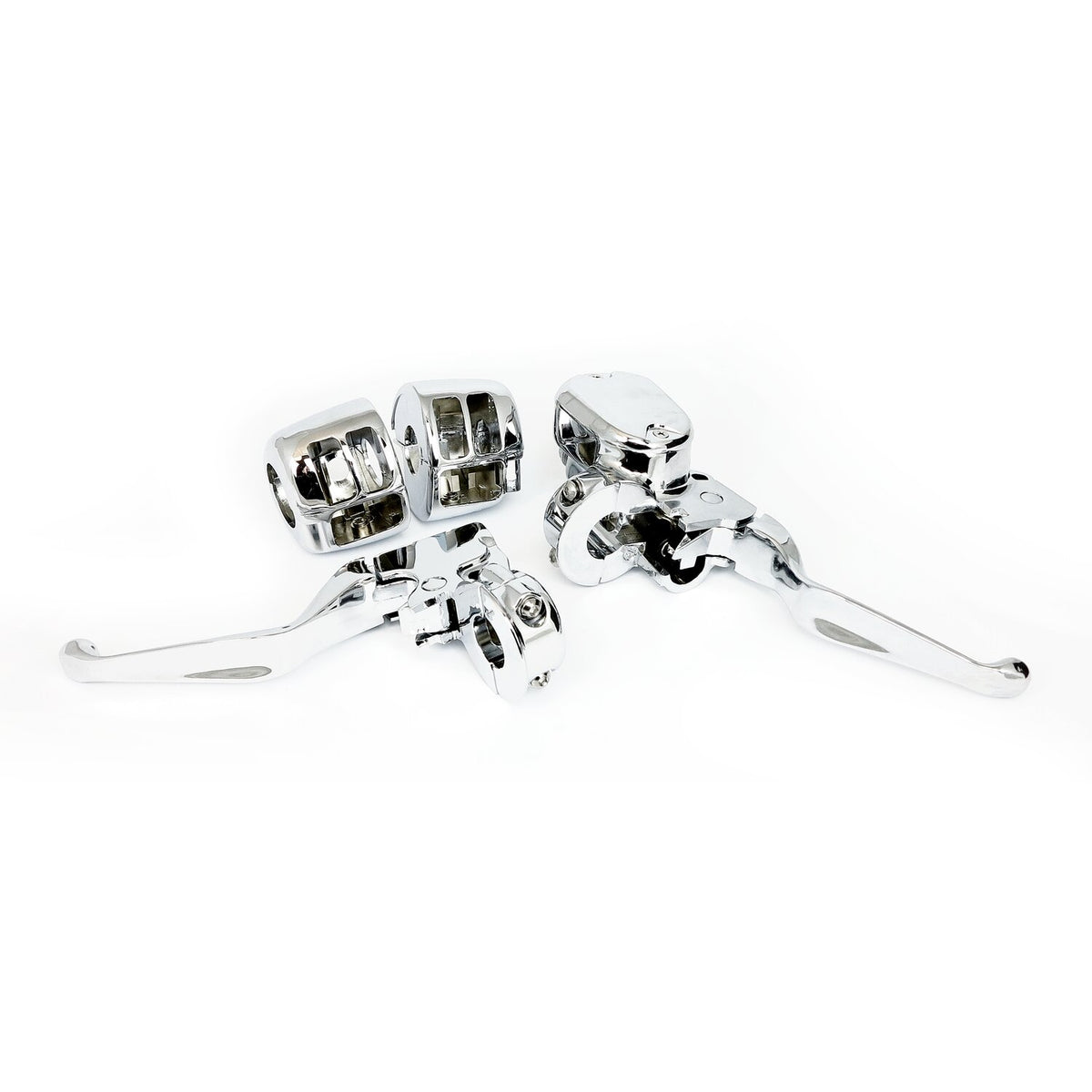 Handlebar control kit chrome 1/2" bore