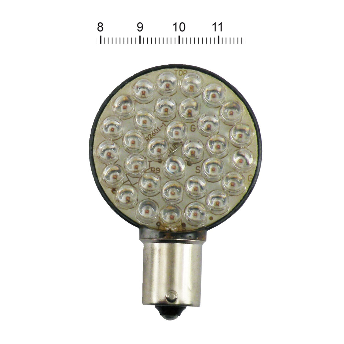 'Lollipop' flat LED turn signal bulb. Amber