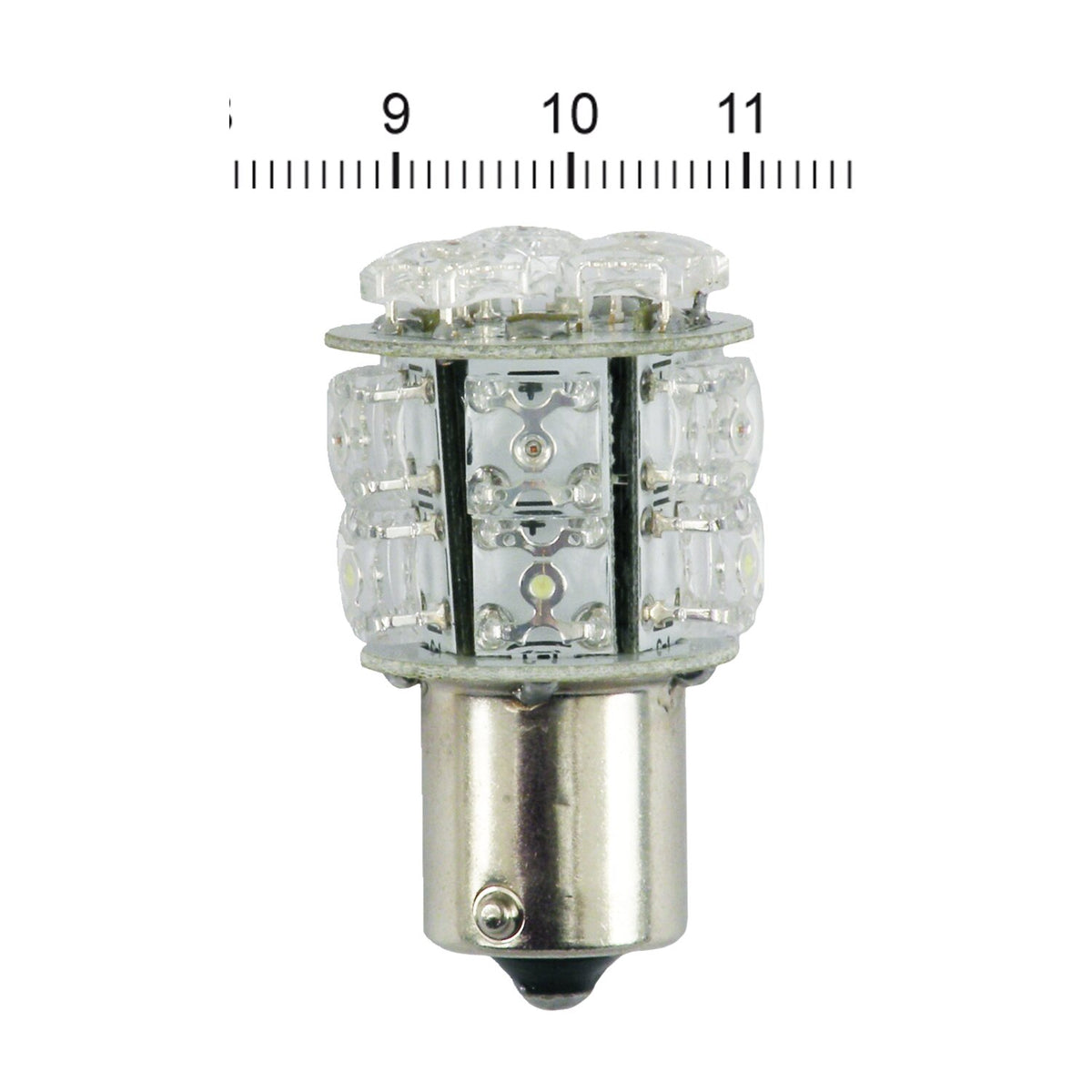 Superflux LED miniature bulb. White light, std base