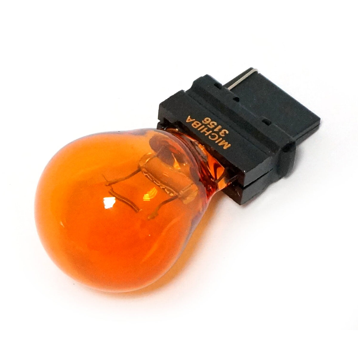 LED wedge turn signal bulb #3156 base. Amber light