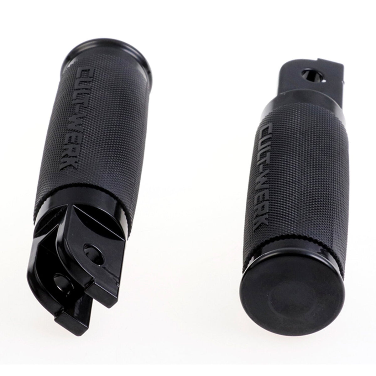 Cult-Werk, 'Racing' rider foot peg set. Gloss black