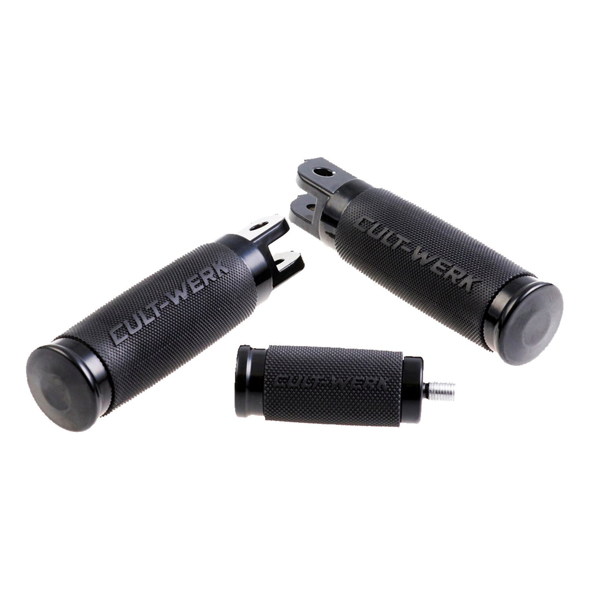 Cult-Werk, 'Racing' rider foot & shift peg set. Gloss black