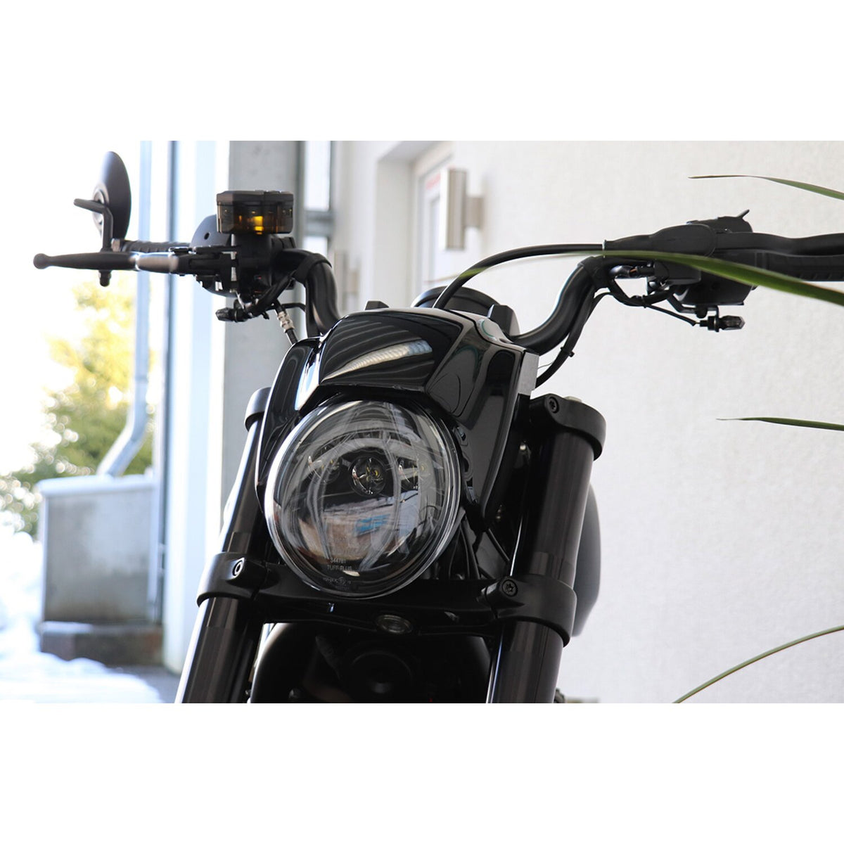 Cult-Werk, headlamp & mask kit 'NRS style. Gloss black