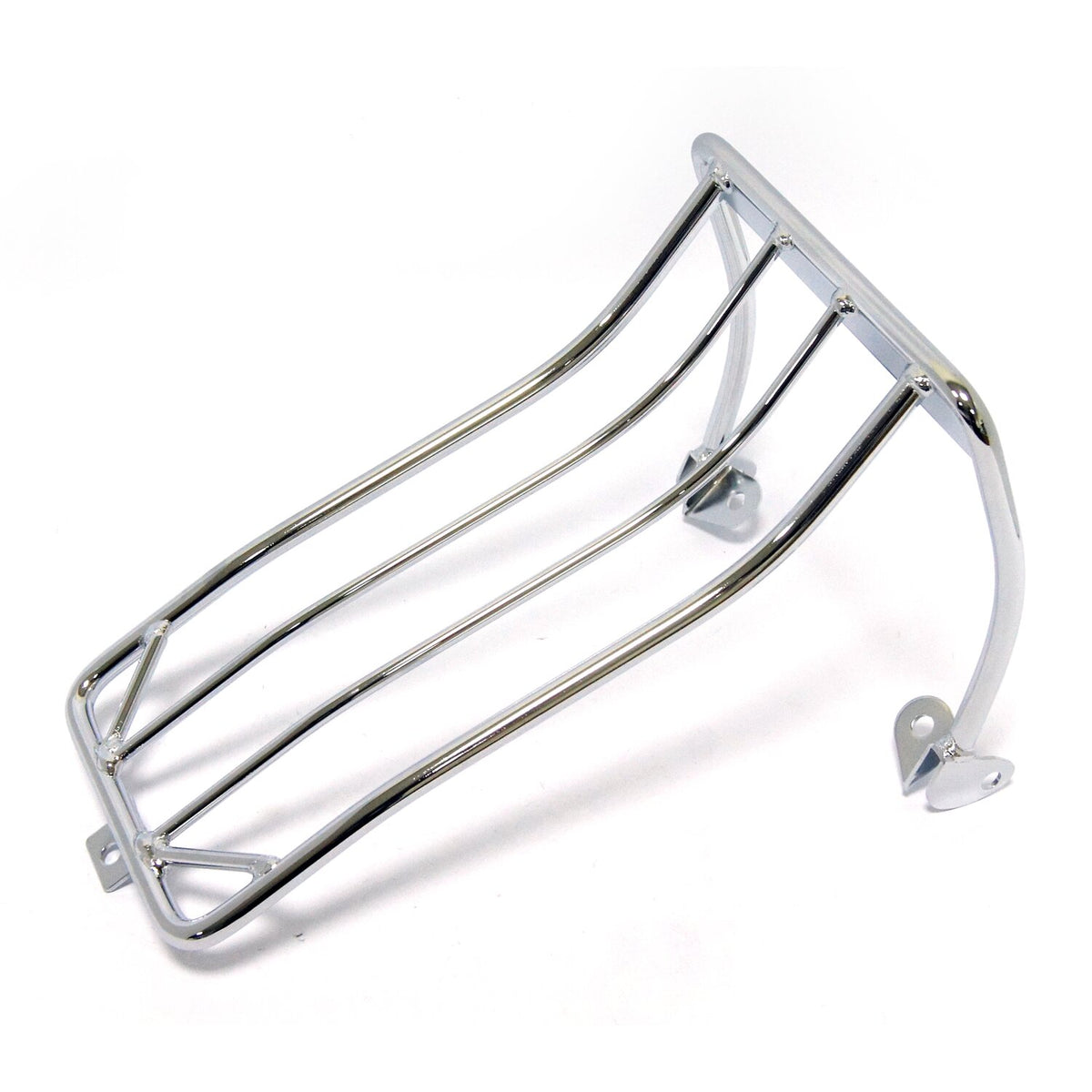 Luggage rack, for bobbed rear fender. Chrome