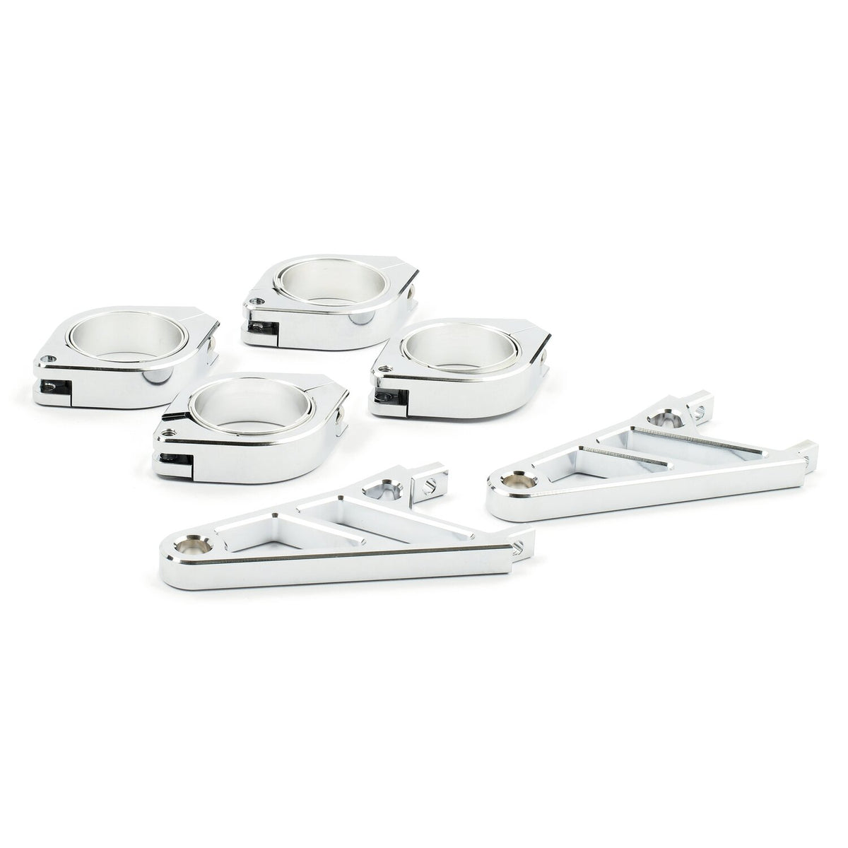 Fingers, adj. headlamp bracket assembly 42-43mm. Chrome