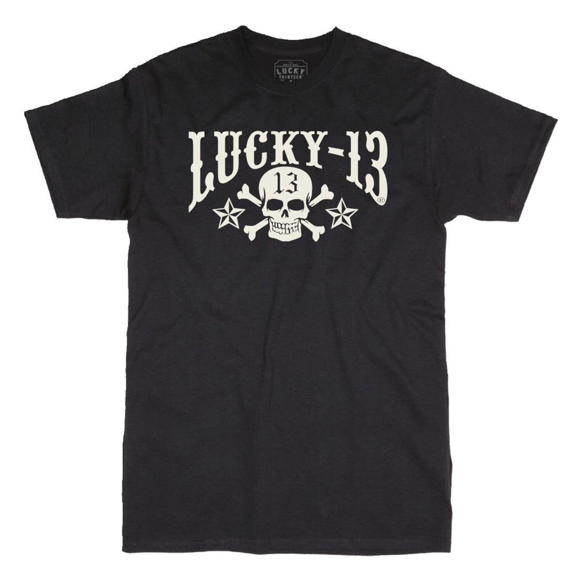 Lucky 13 Skull Stars t-shirt black