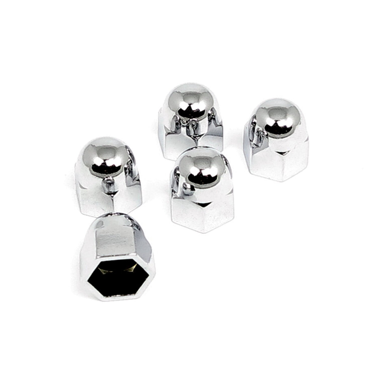 Chrome acorn push on cover