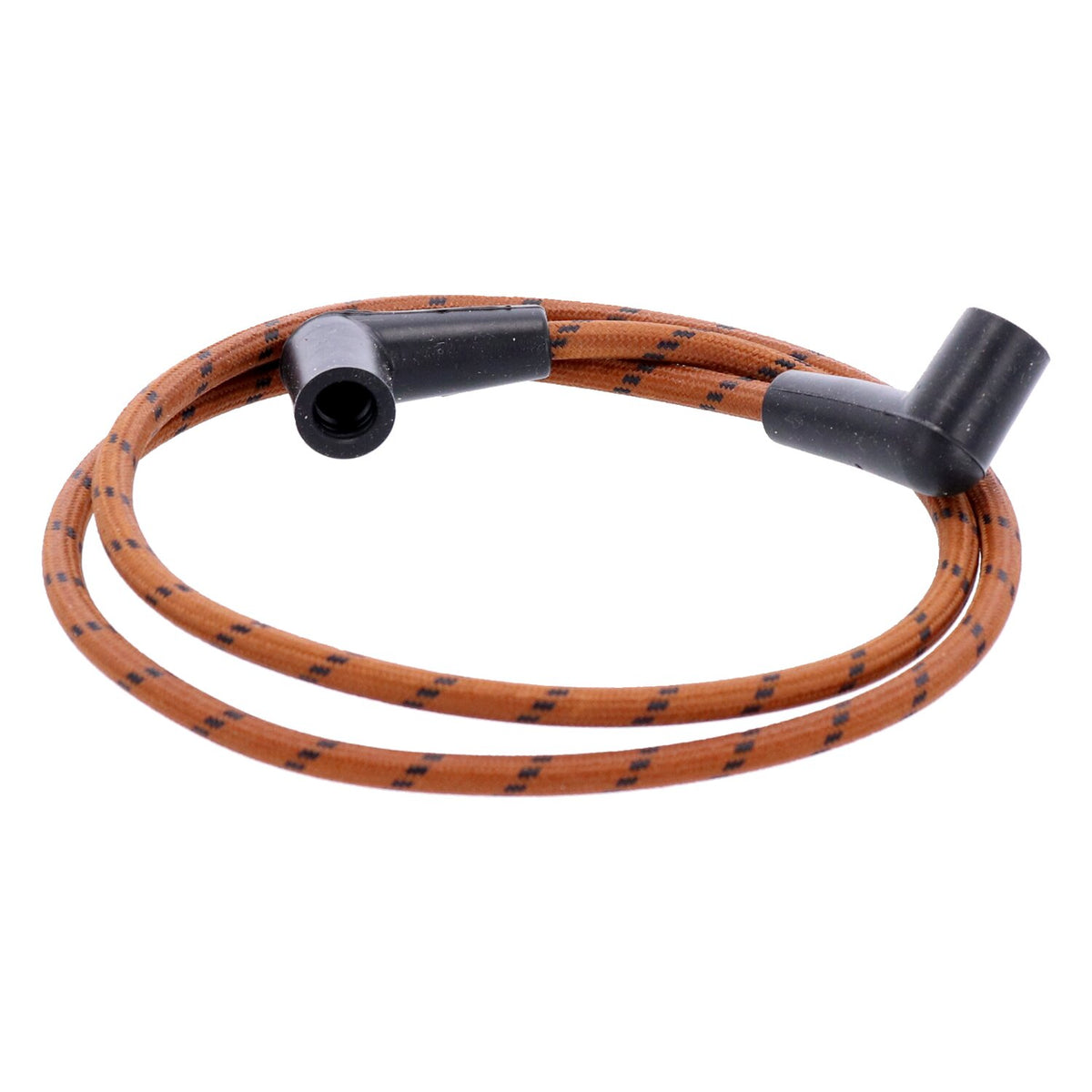 Universal 40" spark plug wire set. Cotton cloth brown/black