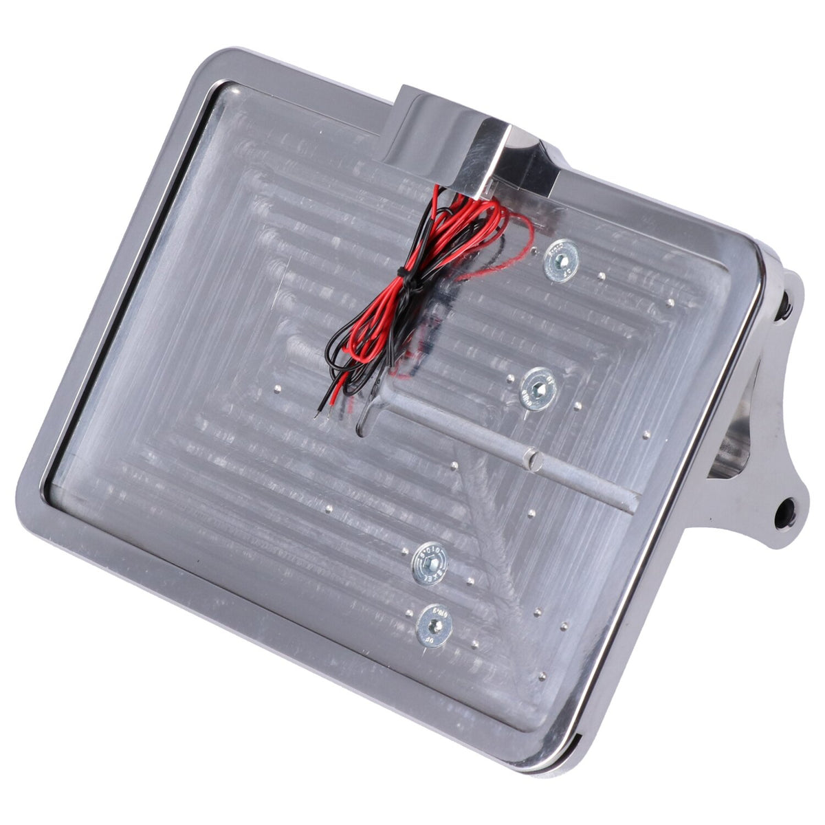 CPV, 'slide-in' license plate bracket. Side mount, polished