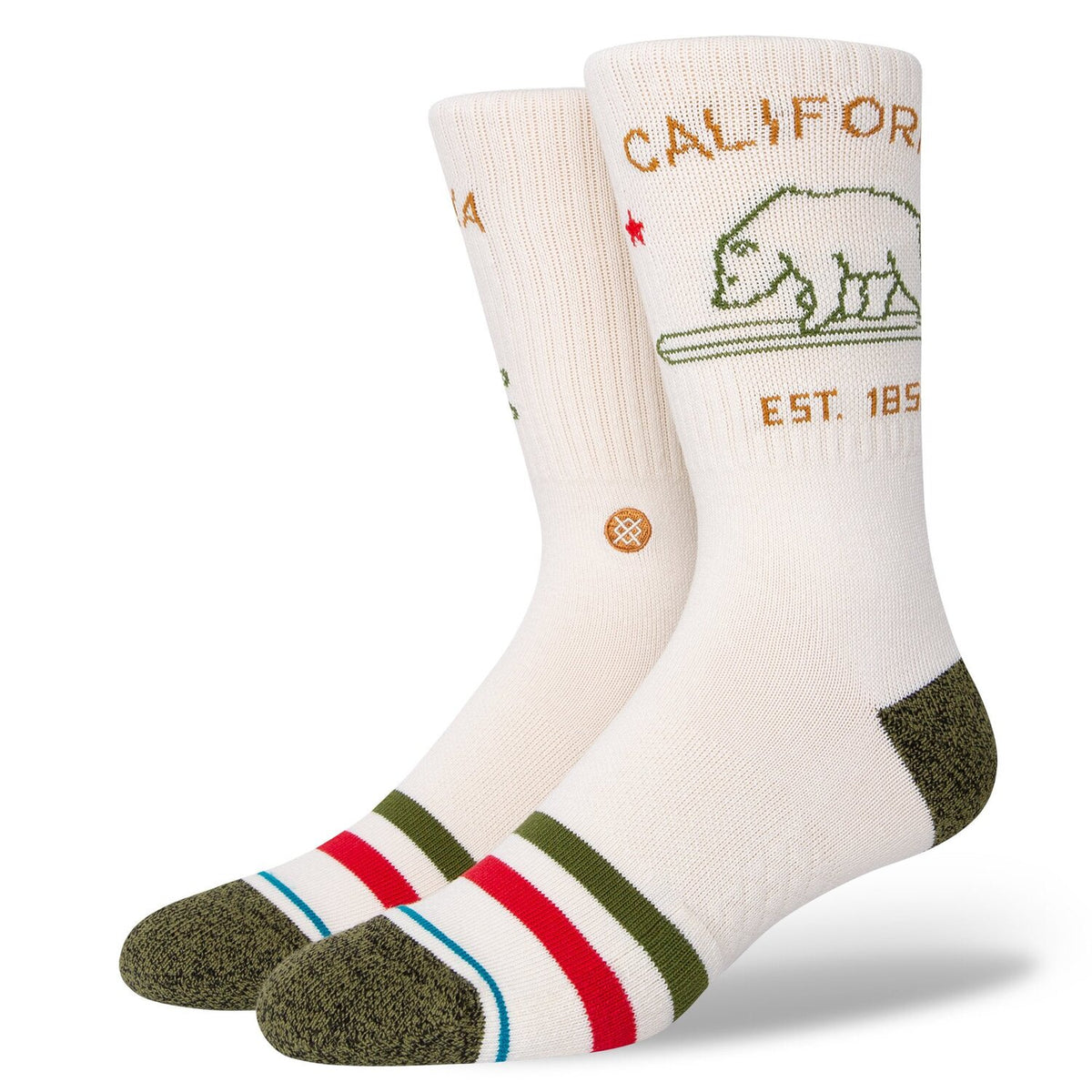 Stance California Republic socks off white