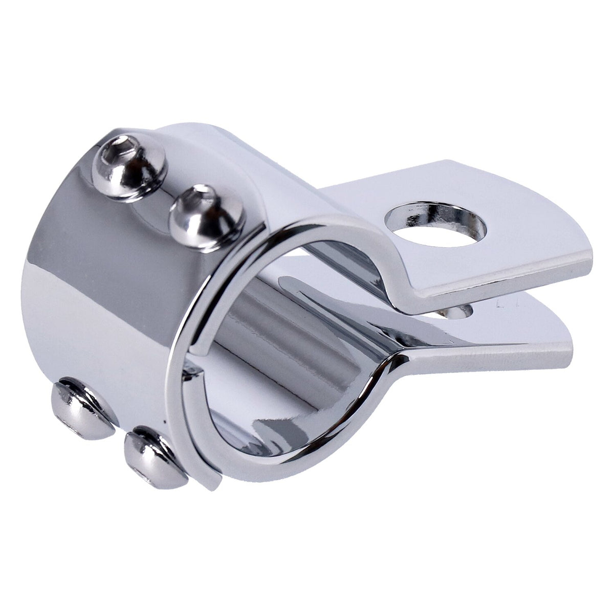 3-piece clamp 1-1/8". Chrome steel