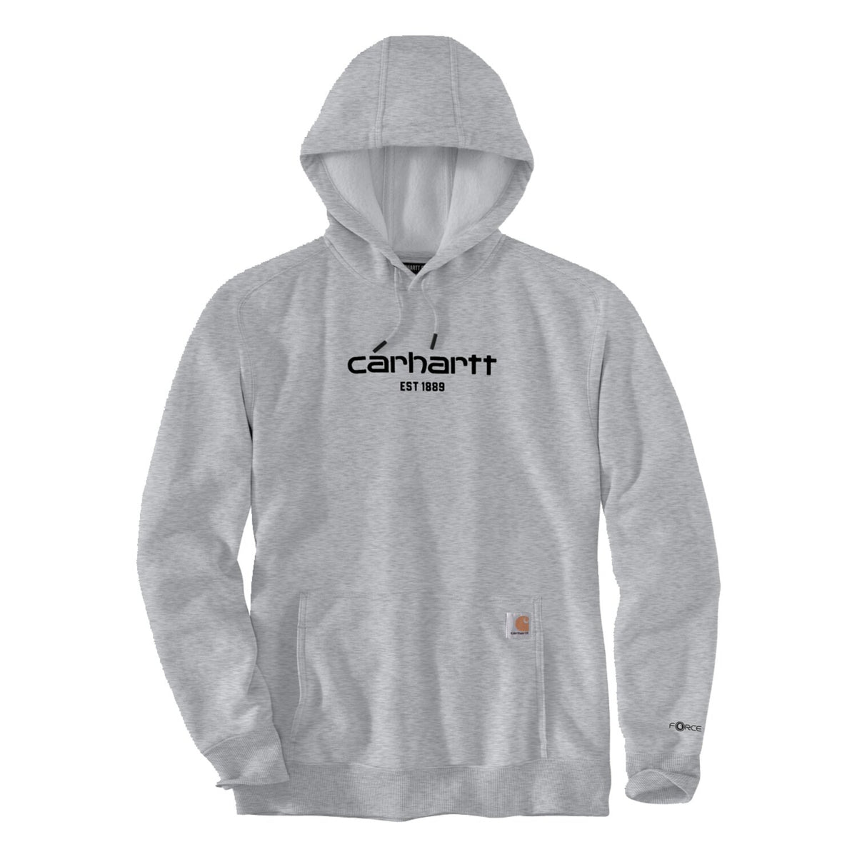 Carhartt Logo graphic hoodie asphalt heather