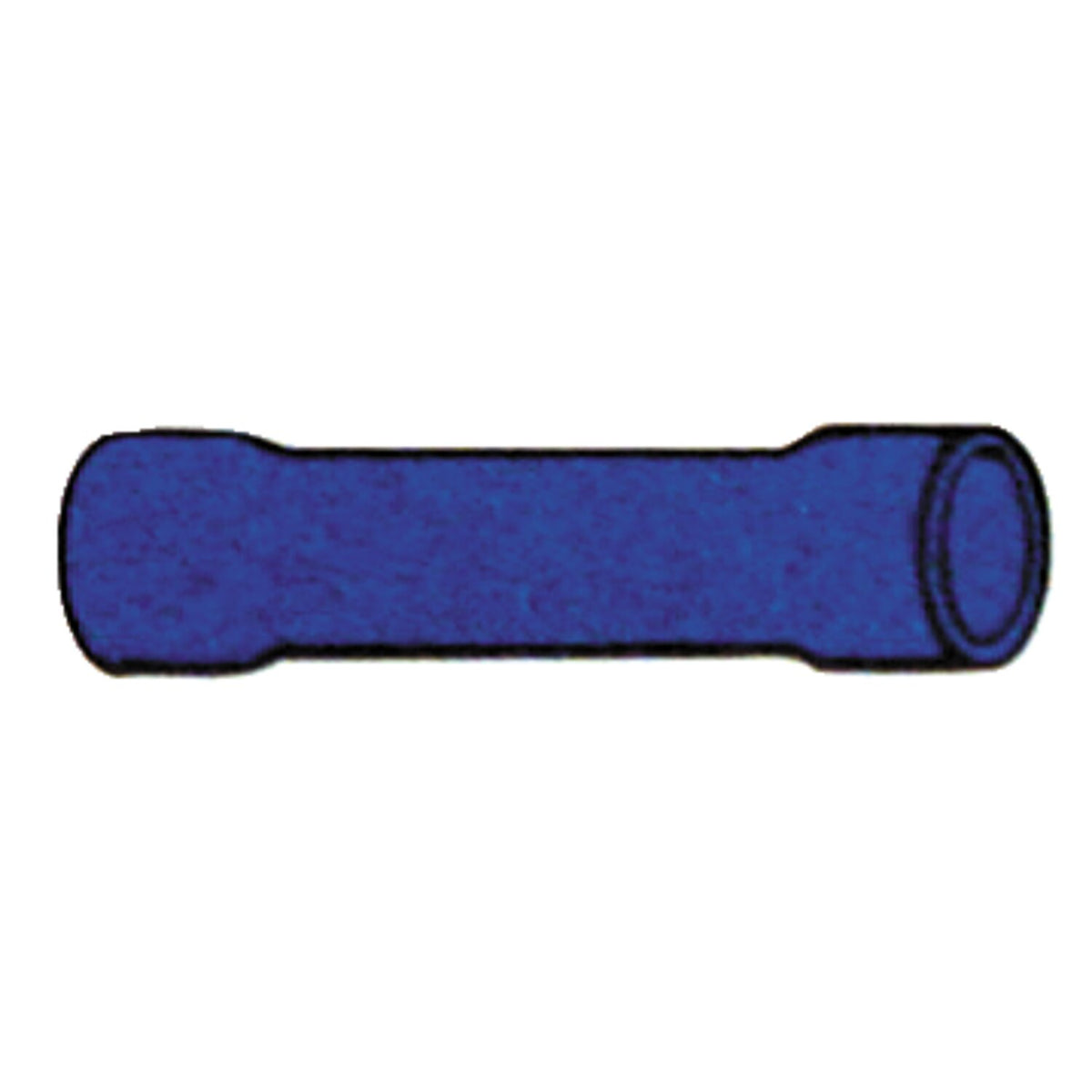 Connectors, butt splice PVC, crimp. Blue