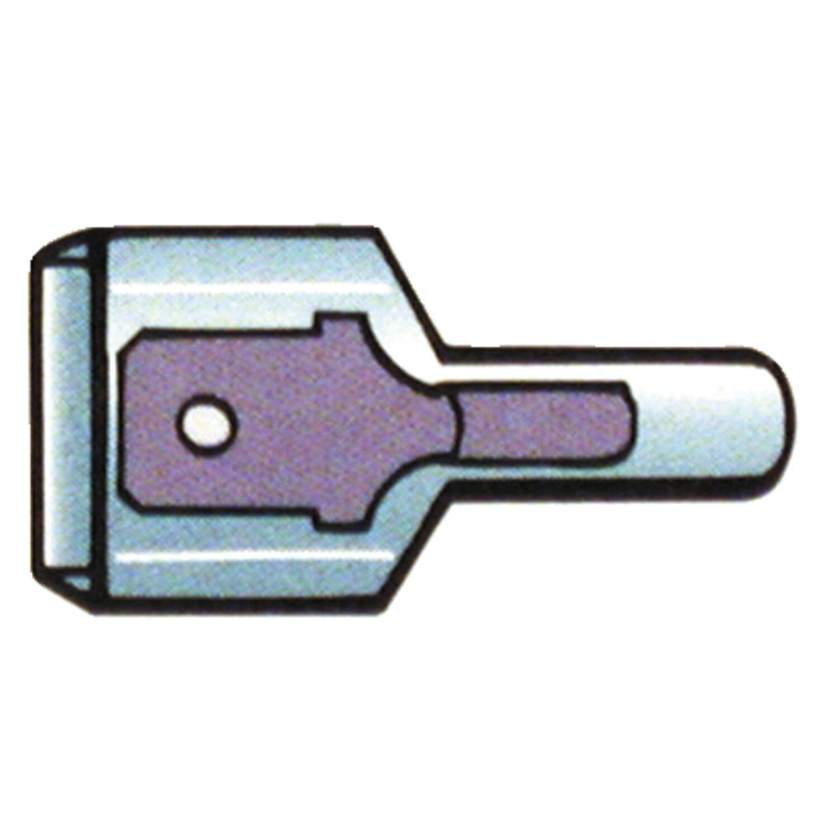 Connectors, slide-on terminal, blue