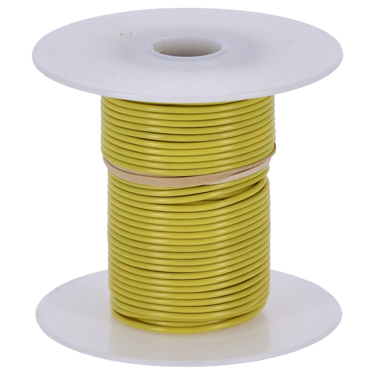 Wire on spool, 18 gauge. 100 ft. Yellow