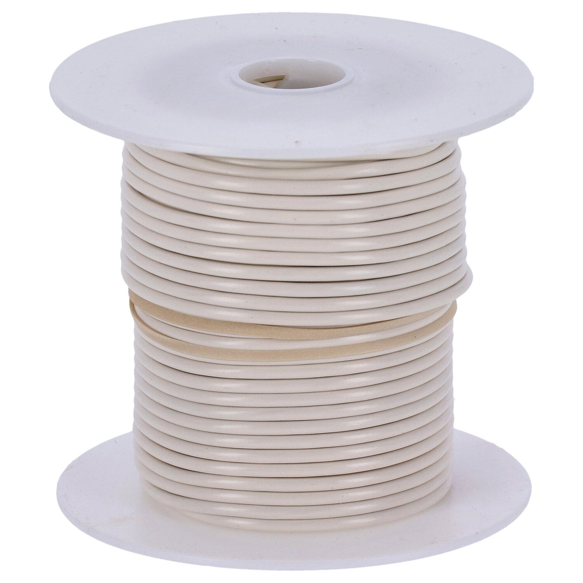 Wire on spool, 14 gauge. 100 ft. White