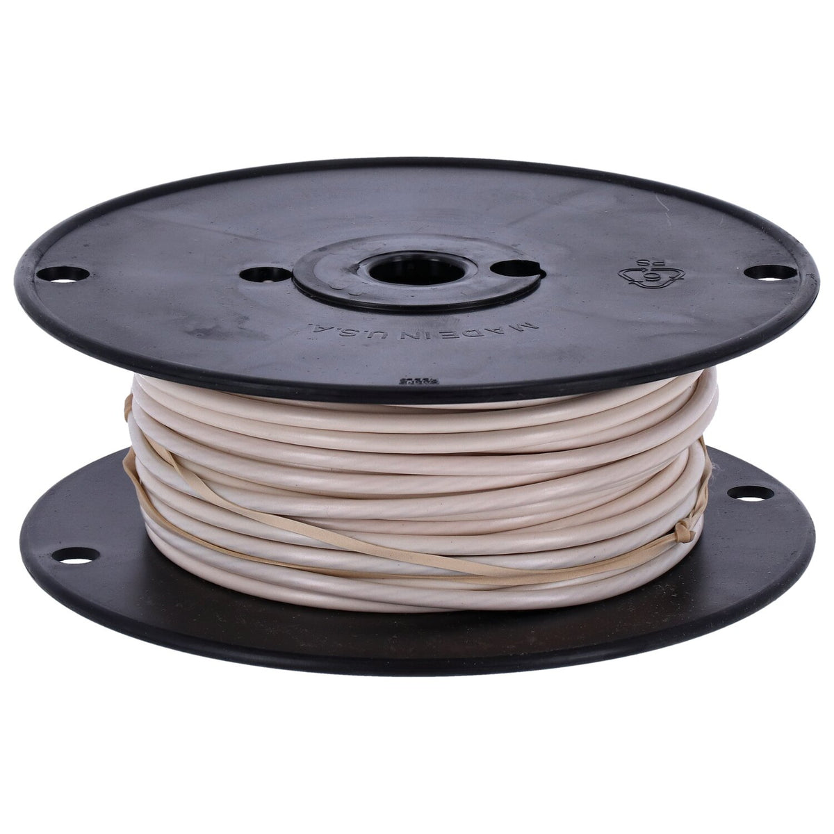 Wire on spool, 10 gauge. 100 ft. White