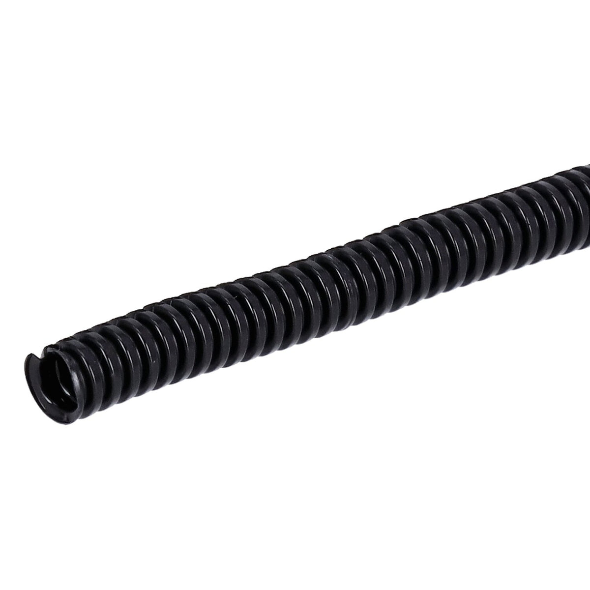 PVC split wiring loom. 50ft, 1/4" I.D. (6.35mm). Black