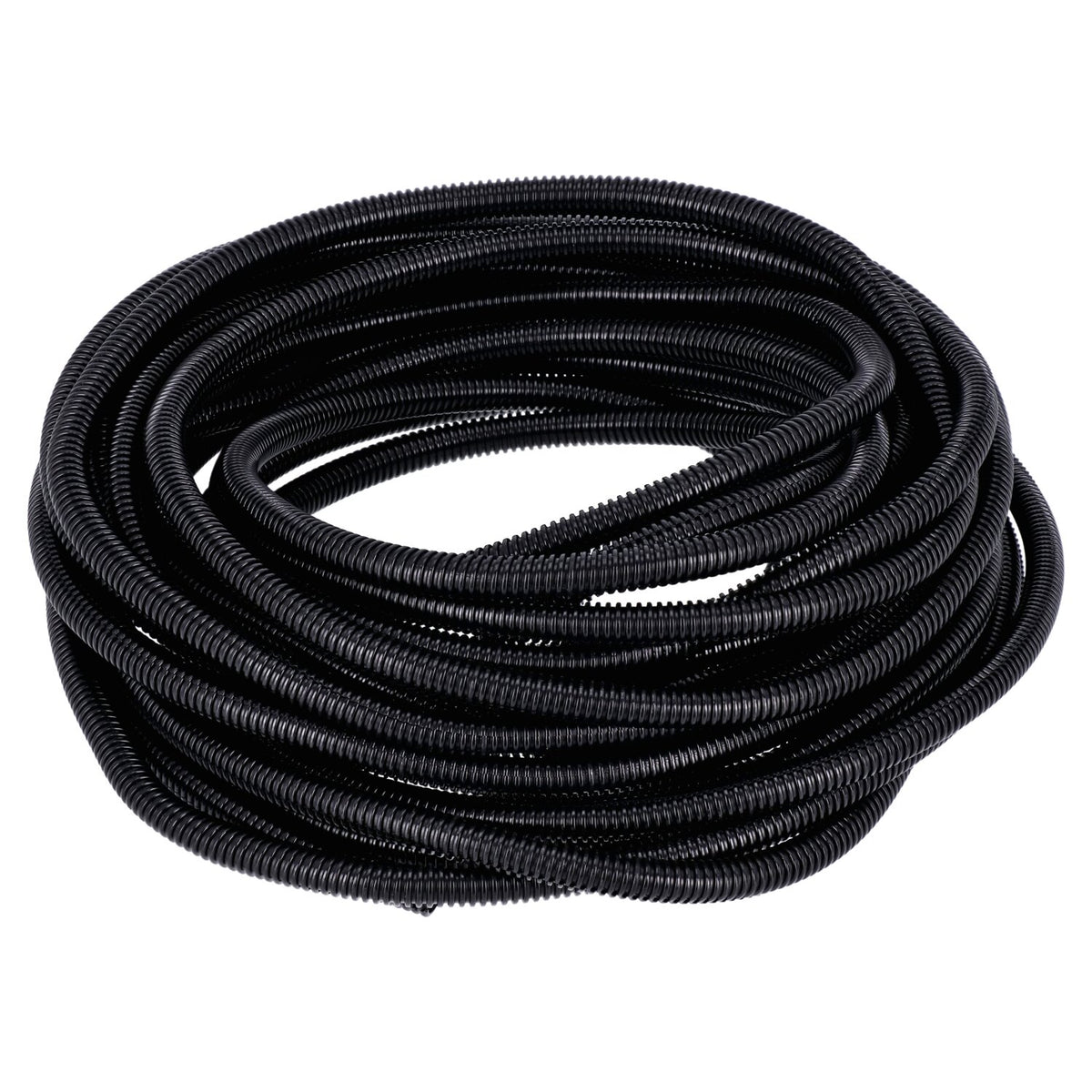 PVC split wiring loom. 50ft, 3/8" I.D. (9.53mm). Black