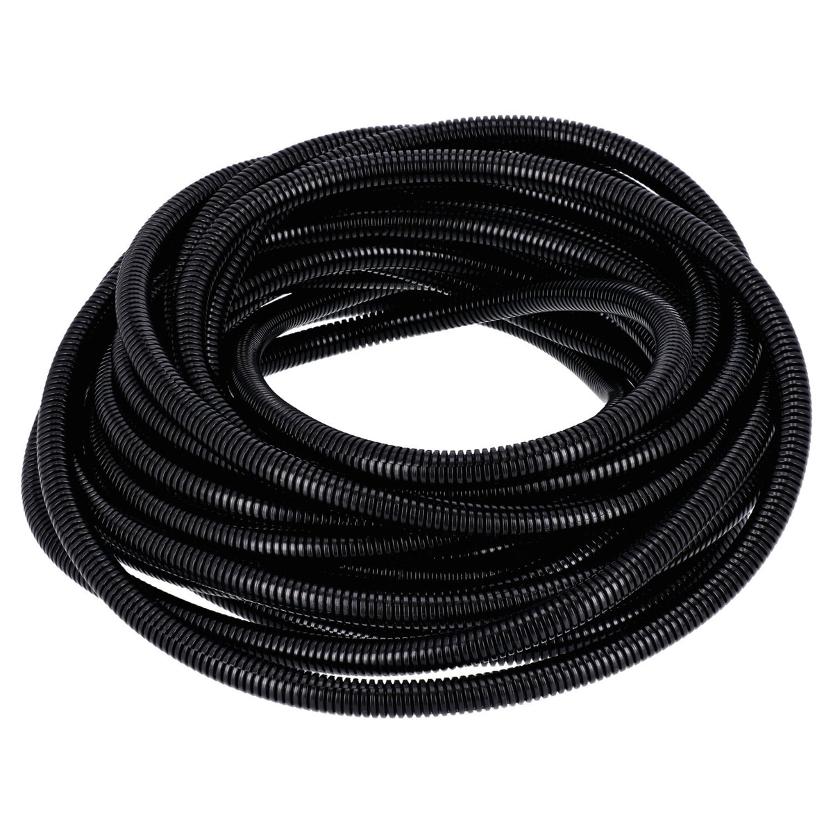 PVC split wiring loom. 50ft, 7/16" I.D. (11.1mm). Black