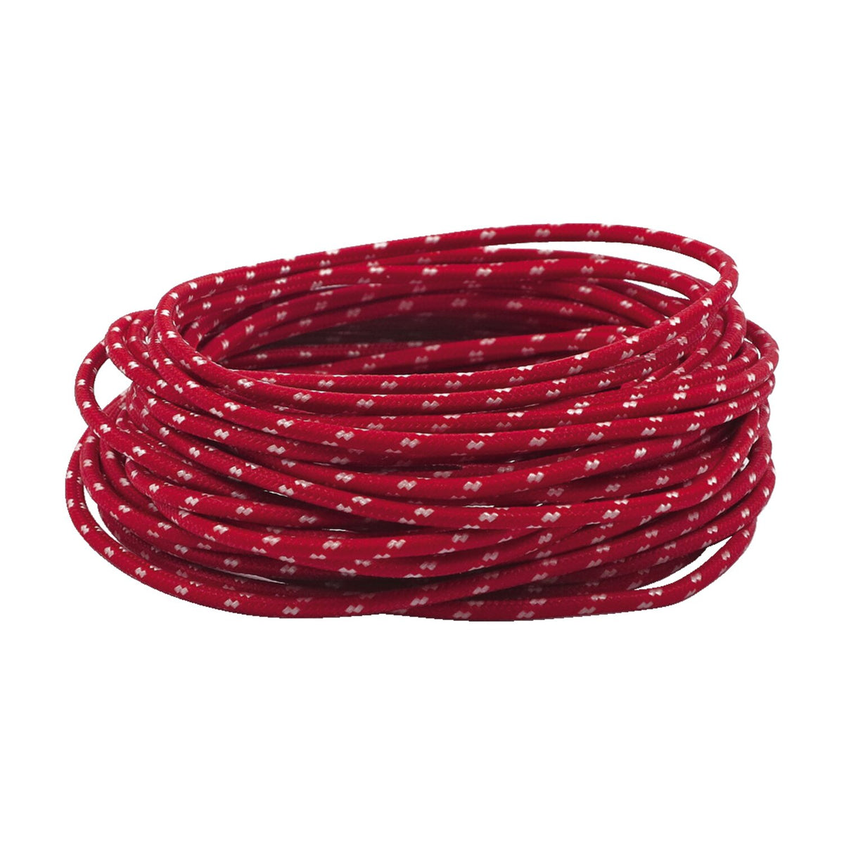 Classic cloth covered wiring, 25ft. roll. Red/white