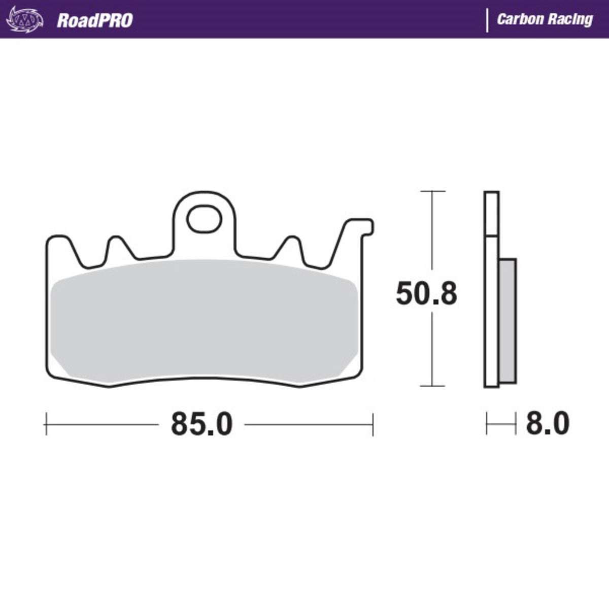 Moto-Master RoadPro front brake pads racing series. Carbon