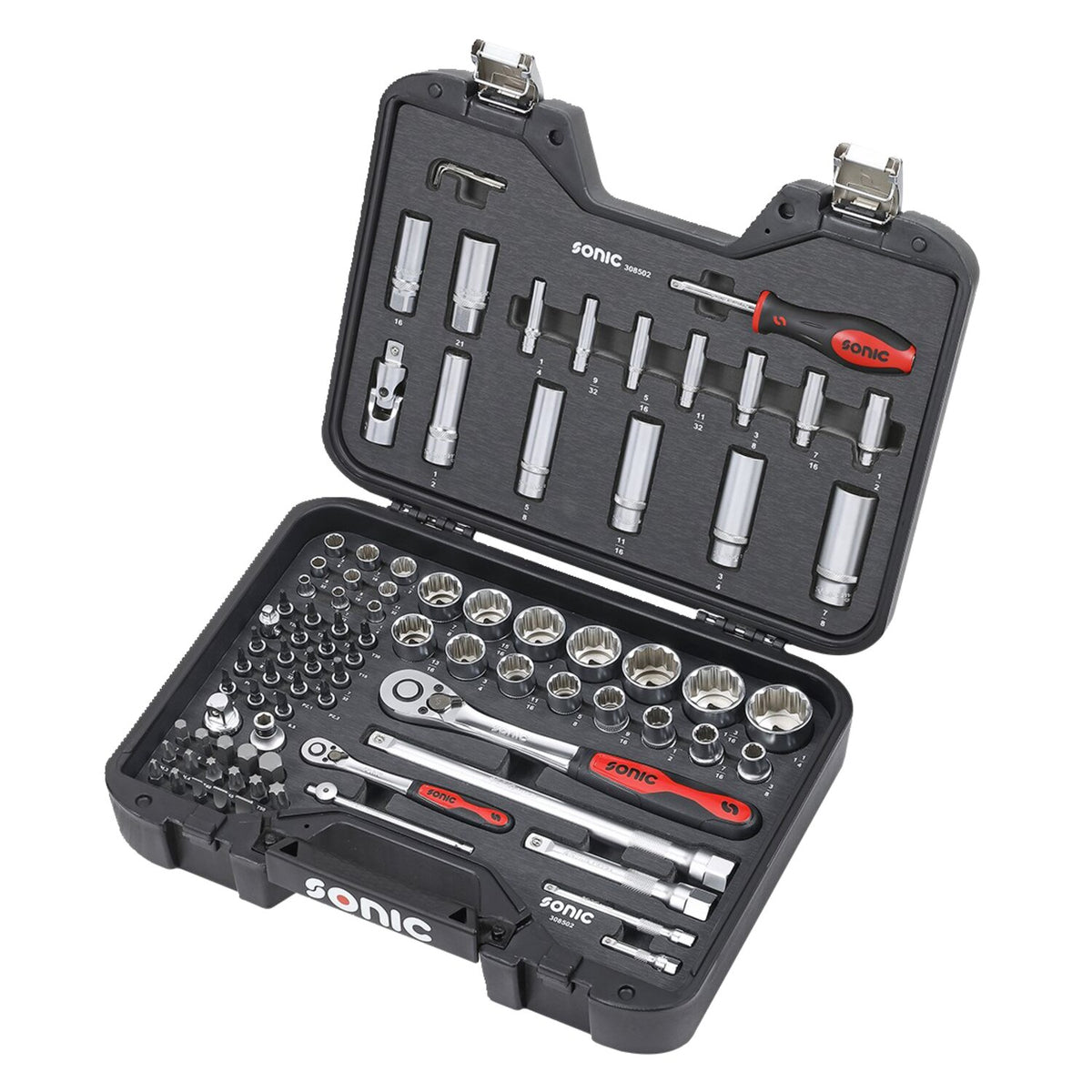 Sonic, combination socket/bit set 85-piece. US/SAE