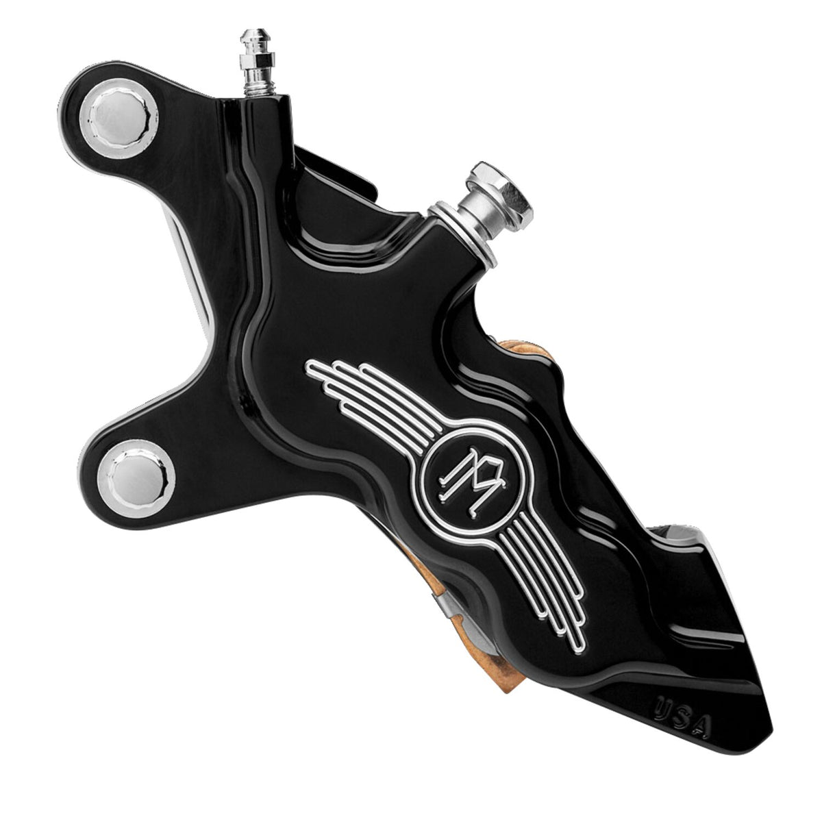PM, 6-p 112x6b caliper. Bolt-on, 11.5" left front. Black CC