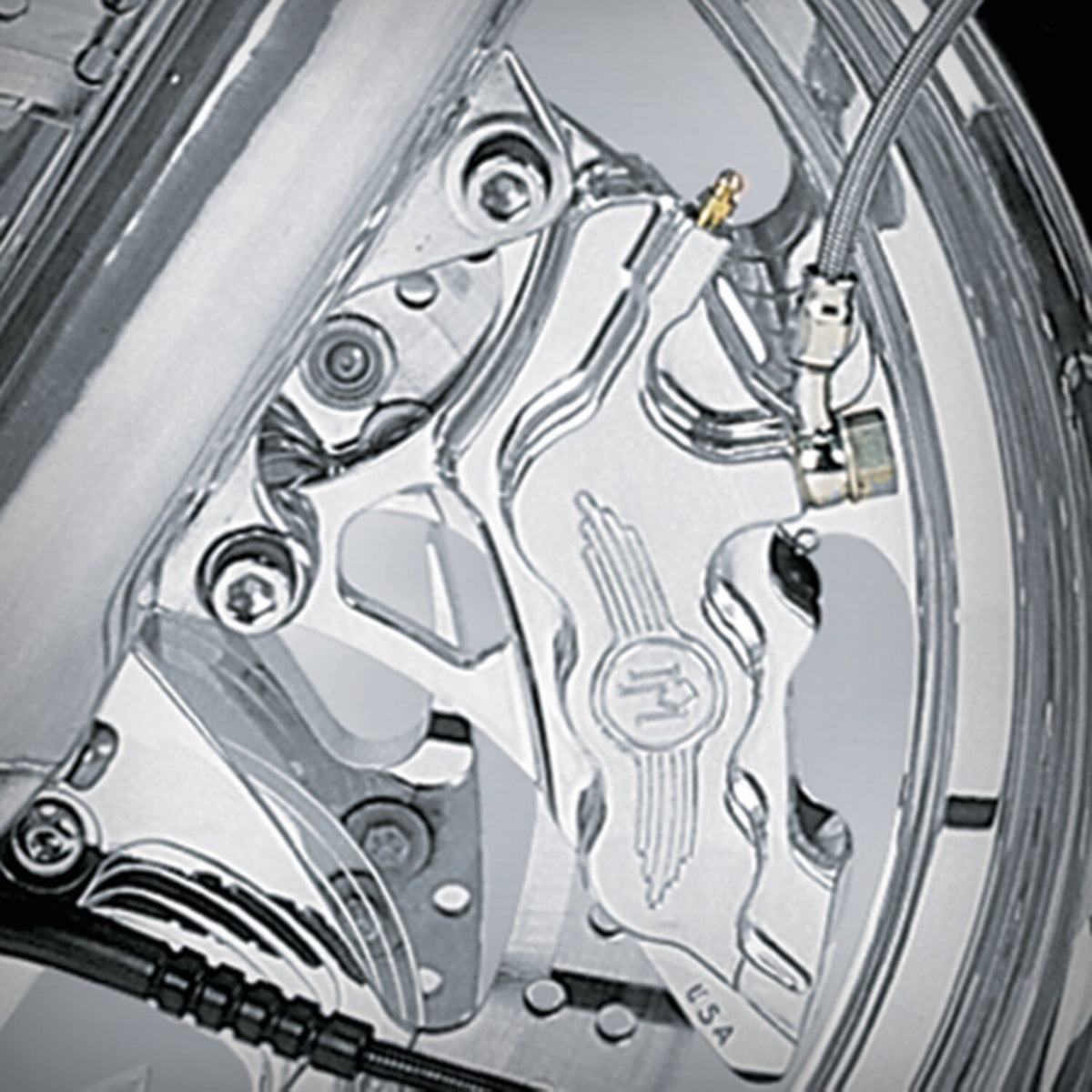 PM, 6-p 112x6b caliper. Bolt-on, 11.5" left front. Polished