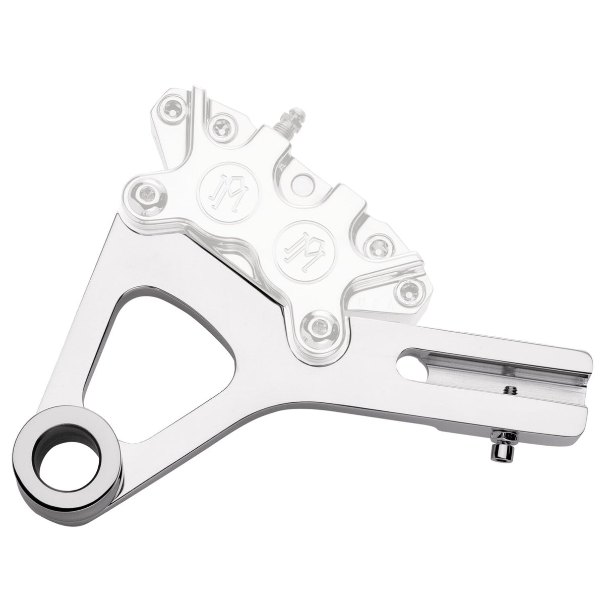 PM, Rear 4-p caliper bracket, 11.5". Chrome