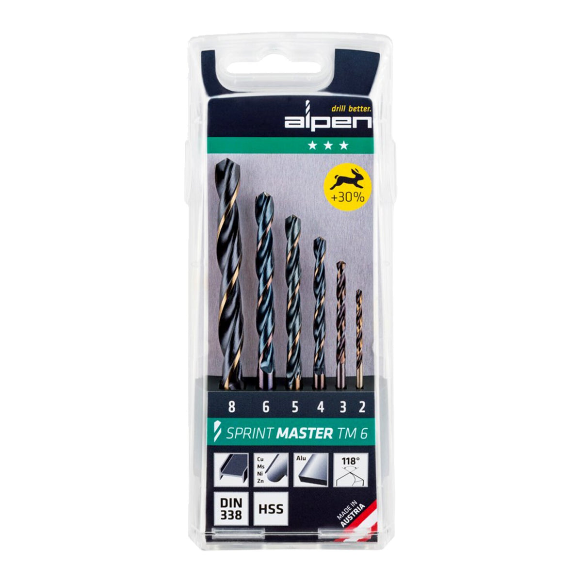 Alpen, Sprint master drill set 5 pieces